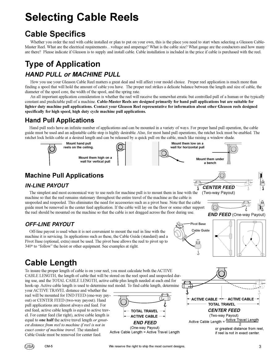 Cable Management Engineered Products Cable Reels